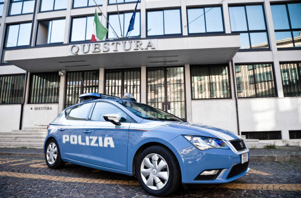 Italian Police car stock photo