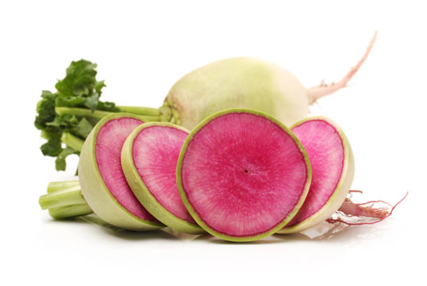 Isolated watermelon radish on white background