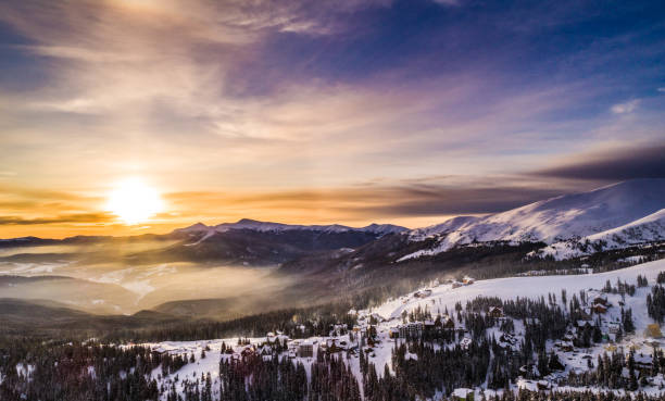 istock Aerial Flight Mountain Clouds Sunrise Beautiful Morning Peaks 1048281112