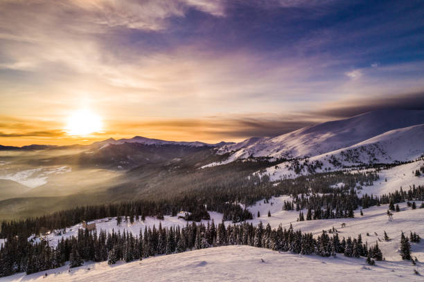 istock Aerial Flight Mountain Clouds Sunrise Beautiful Morning Peaks 1048282798