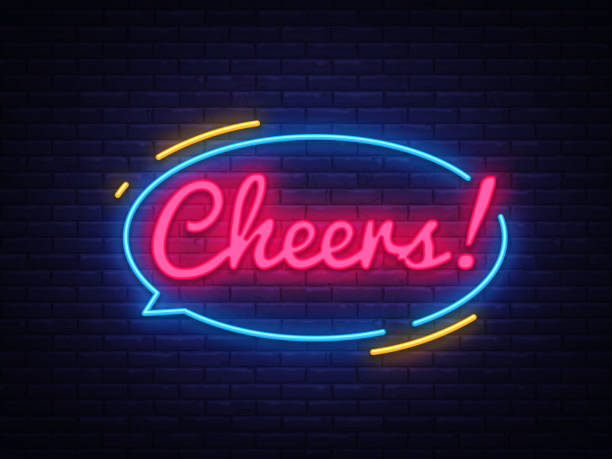 istock Cheers neon sign vector. Beer Party celebration Design template neon sign, light banner, neon signboard, nightly bright advertising, light inscription. Vector illustration 1048290228