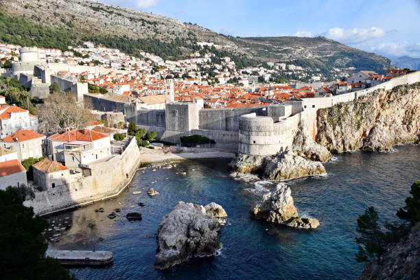 istock Dubrovnik - city walls 1048296614