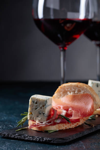 istock Sandwich with prosciutto, blue cheese and rosemary . 1048306850