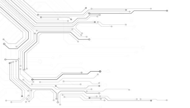 회로 보드 기술 복사 공간 벡터 배경입니다. - 회로판 stock illustrations