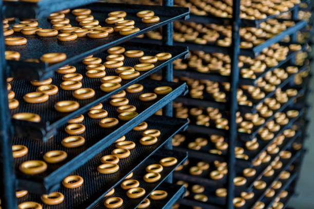 istock Cracknels in the bakery on racks 1048309020