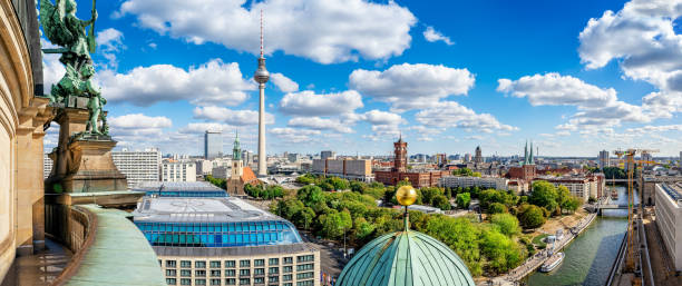 Berlin berlin city center seen from the berlin cathedral spree river photos stock pictures, royalty-free photos & images