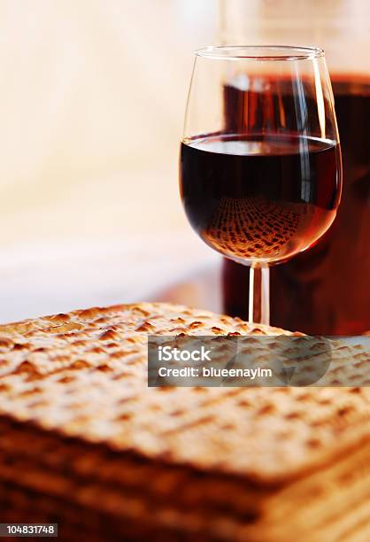 Wine And Matzot Stock Photo - Download Image Now - Alcohol - Drink, Baked, Celebration