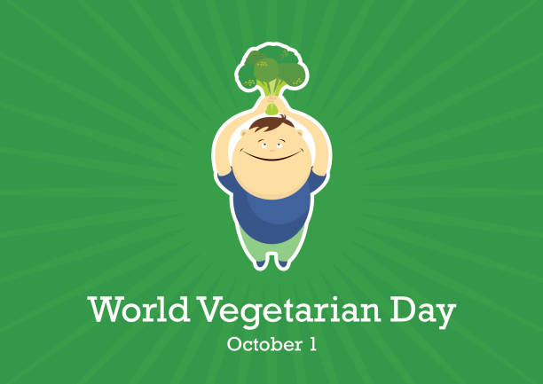 illustrazioni stock, clip art, cartoni animati e icone di tendenza di vettore della giornata mondiale vegetariana - invoke