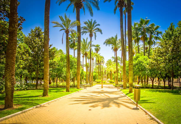 Jardines de la Victoria, central street of Cordoba Spain