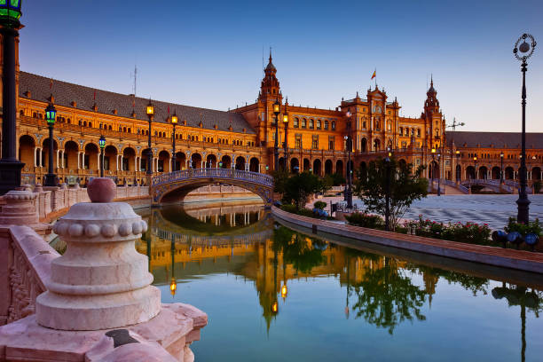 istock Square of Spain at night, Sevilla, Spain 1048326376