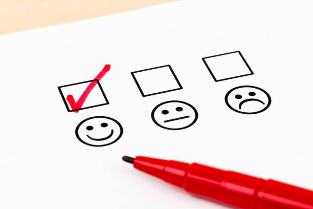 istock Customer satisfaction survey checkbox with excellent symbol tick 1048332508
