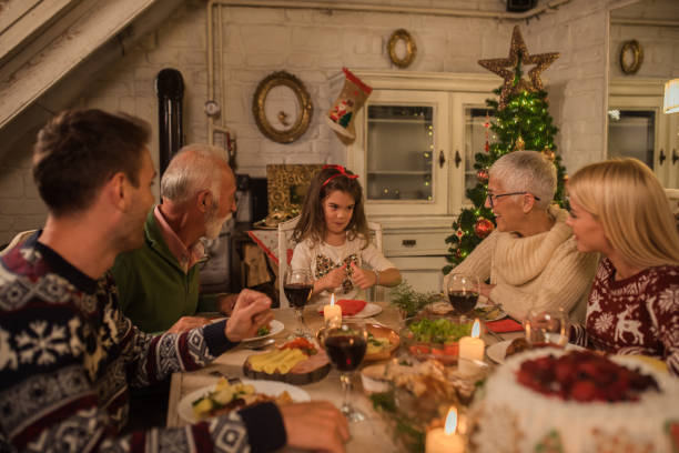 istock Family looking at young girl 1048337382