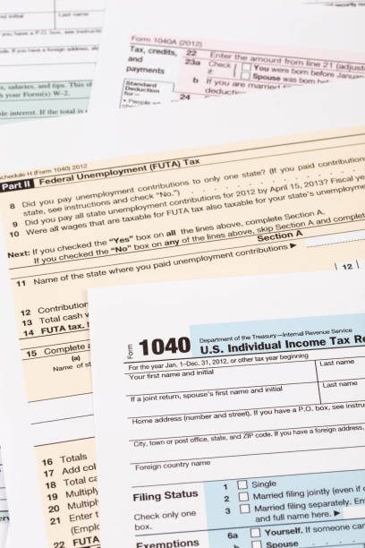 istock Tax form taxation concept 1048345416
