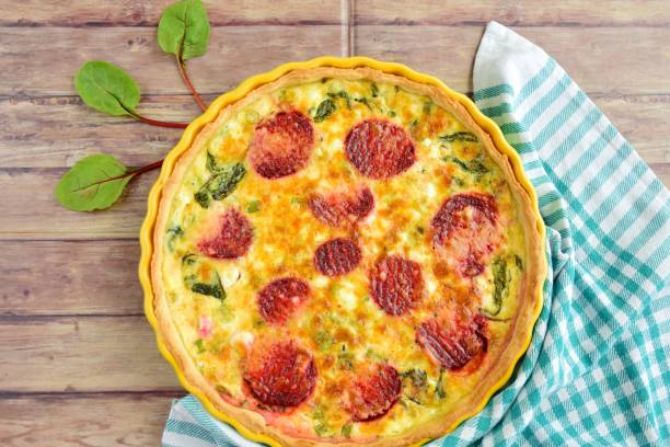istock Beetroot chard feta cheese savory pie 1048349088