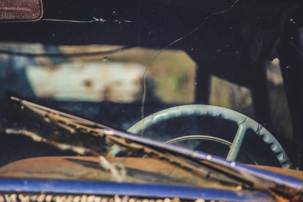 istock Rust oldtimer car - Ruined Cars on the Station 1048352574