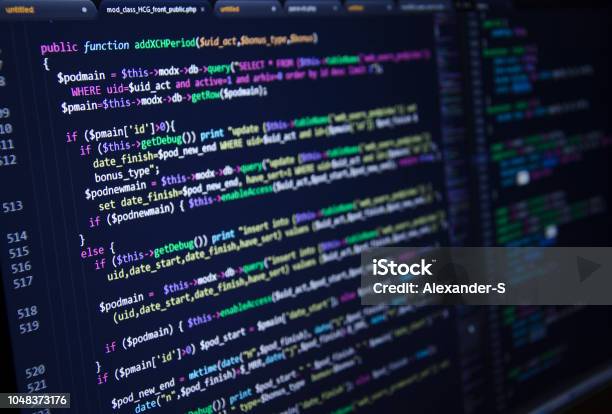Software Developer Programming Code Abstract Computer Script Code ...
