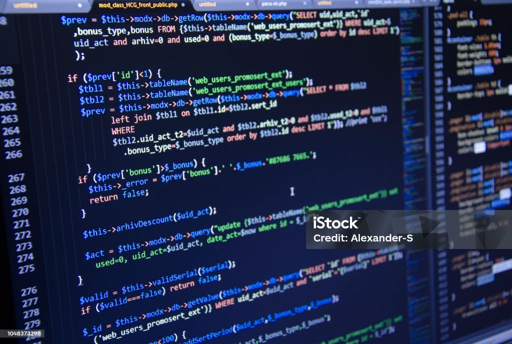 Software Developer Programming Code Abstract Computer Script Code ...