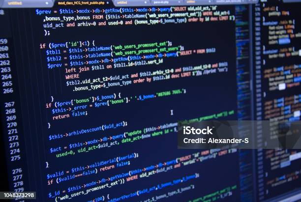 Software Developer Programming Code Abstract Computer Script Code ...