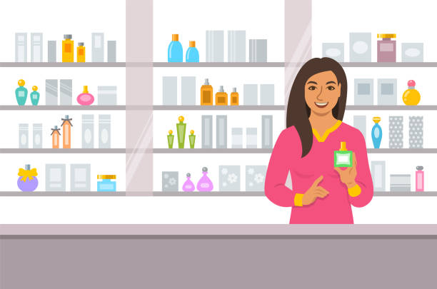 Mujer Vendedora Cosmeticos Vectores Libres de Derechos - iStock Mujer Vendedora Cosmeticos Vectores Libres de Derechos - iStock
