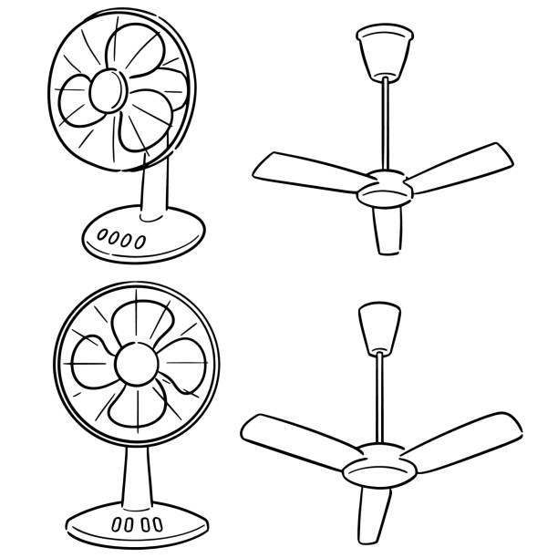 Cartoon Of The Ceiling Fan Illustrations, Royalty-Free Vector Graphics &  Clip Art - iStock