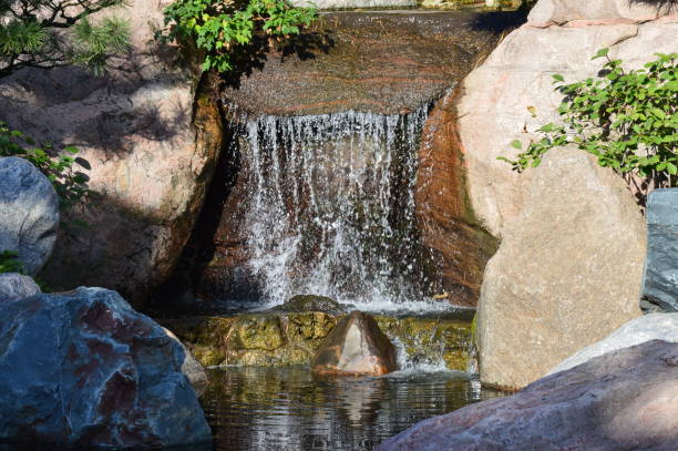 istock Waterfall in the Japanese garden 1048379958