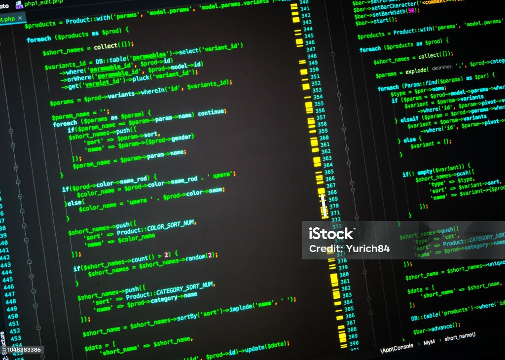 Code Computer Php Site Developing Php Code On The Computer Stock Photo - Download Image ...