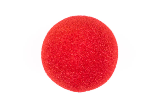 istock red clown nose isolated on white background 1048387294