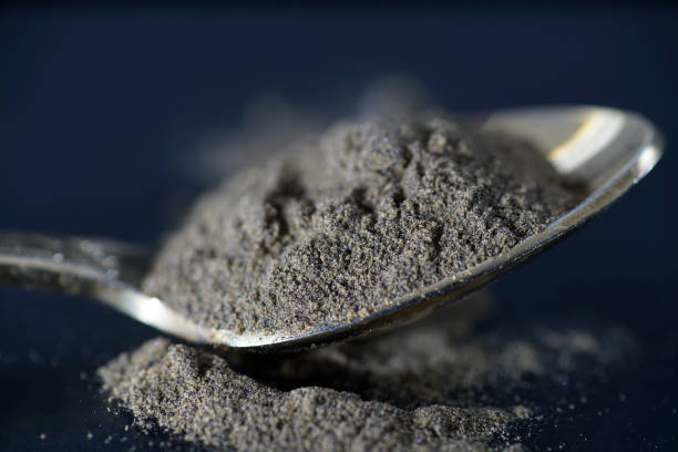 istock Potassium permanganate is a shiny metallic 1048394040