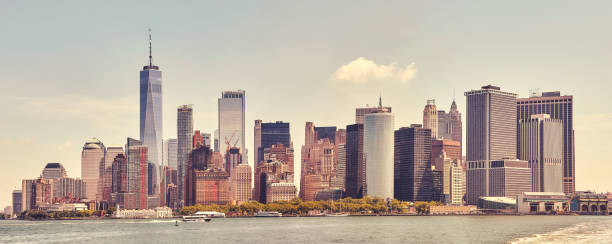 istock Retro toned New York City panorama. 1048401112