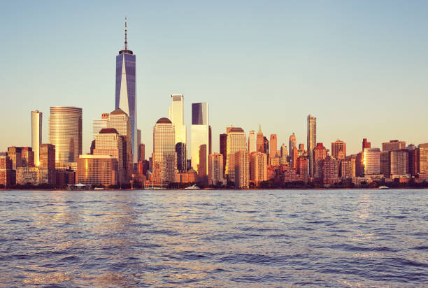 istock New York City at sunset, USA. 1048401196