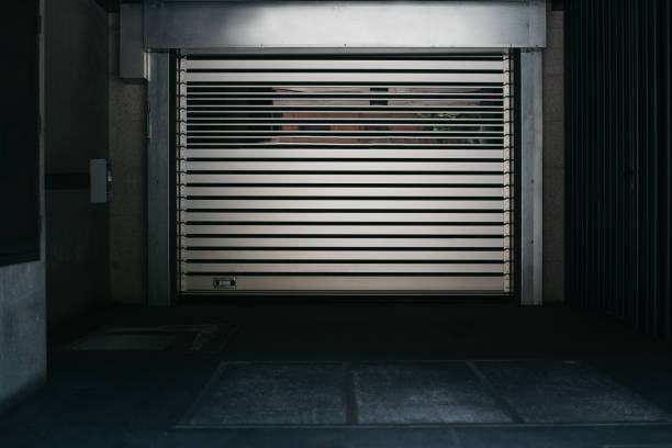 istock Modern metal garage door 1048401554