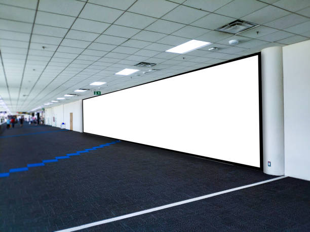 istock Blank Poster display promotion airport terminal. 1048405308