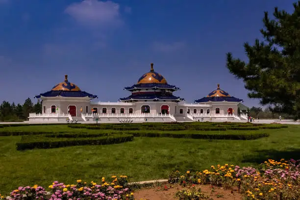 Photo of Genghis Khan mausoleum near Ordos, Inner Mongolia