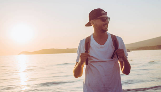 istock Golden hour at the beach 1048413664