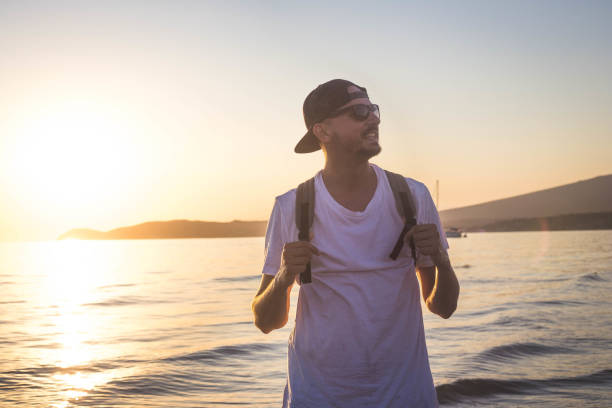 istock Golden hour at the beach 1048414810