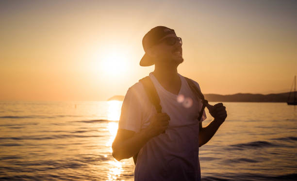 istock Golden hour at the beach 1048414812