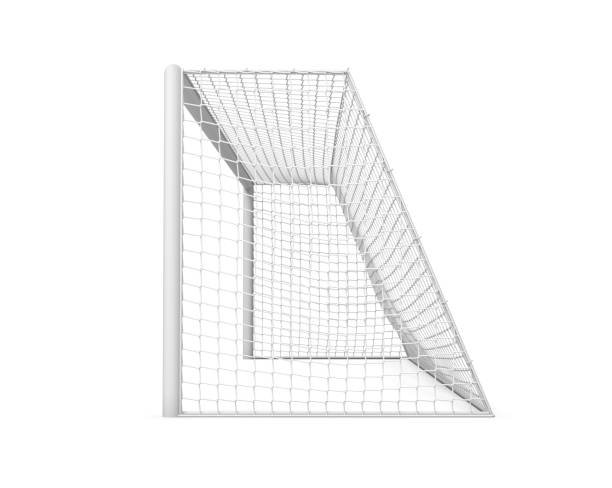 istock 3d rendering of white empty football gates isolated on a white background. 1048414846