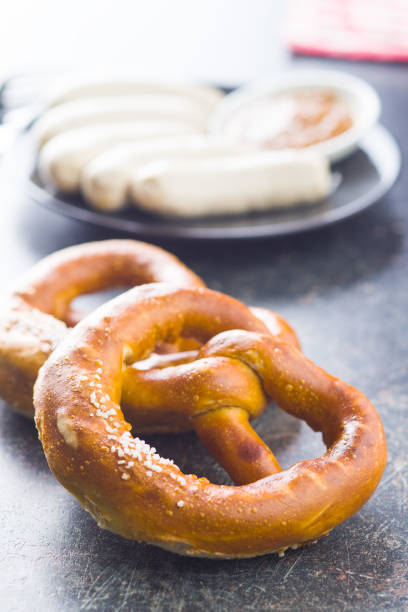 istock Soft salted pretzels. 1048419400
