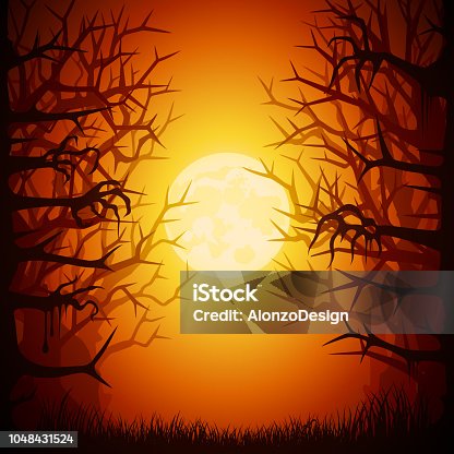 istock Halloween Spooky Forest 1048431524