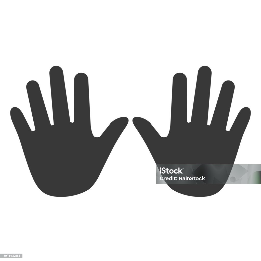 Symbolbild Hand Handsymbol Handsymbol Vektor Im Trendigen Flachen Stil Isoliert Auf ...