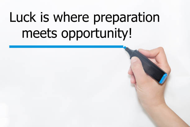 istock Text The quote Luck is where preparation meets opportunity 1048432832