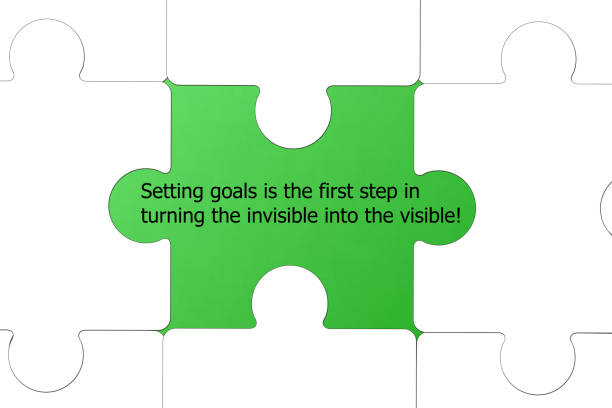 istock The text  Motivational quote Setting goals is the first step in turning the invisible into the visible 1048432838