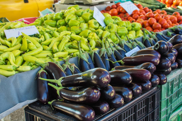 Public market for vegetables (pepper, eggplant, tomatoes)