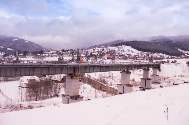 istock New railway bridge in Vorokhta. Carpathians, Ukraine. 1048440994