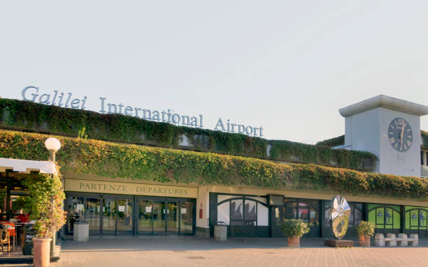Pisa international airport Galileo Galilei stock photo