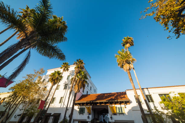 istock Elegant building in Santa Barbara at sunset 1048447662