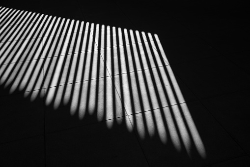 black and white art photography shadow of pattern interior line contrast light and shade.