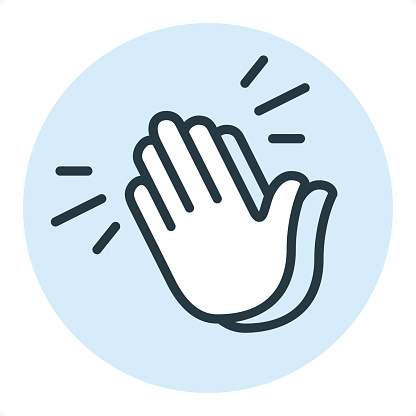 Clapping Hands Sign or Applause — Professional outline style vector icon. Pixel Perfect Principle - icon designed in 64x64 pixel grid, outline stroke 2 px. Blue circle 80x80 px.

Complete Outline PRO icon board - https://www.istockphoto.com/collaboration/boards/r3MrrRaQskC97xh5LR9hsg