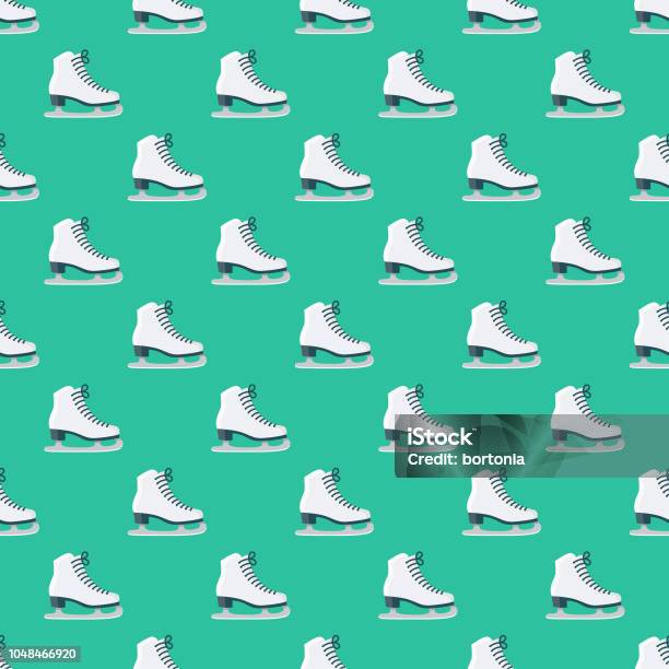 Switzerland Ice Skating Seamless Pattern Stock Illustration - Download Image Now - Figure Skating, Backgrounds, Ice-skating