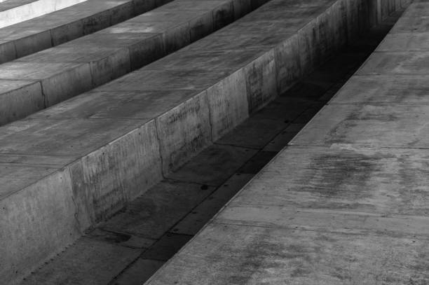 Concrete beams that support an overpass across the River Lagan (Belfast, Northern Ireland) that carries a motorway.